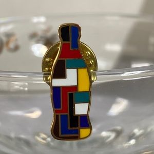Multi colored Coca Cola Coke tie tack pin